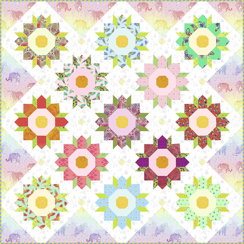 Crysanthemum Quilt od Tula Pink patchwork